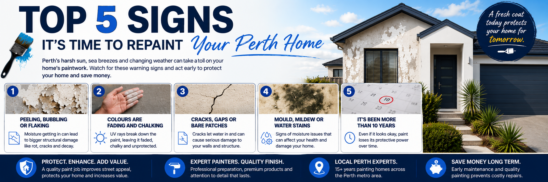 House Paint Top 5 Signs It's Time to Repaint Your Perth Home