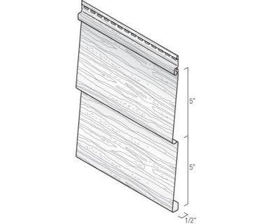 Vinyl siding sample with wood grain texture, 10