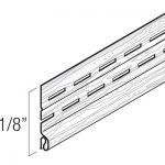 Vinyl siding with horizontal plank texture, featuring air vents. The thickness is 1/8 inch.