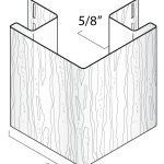Corner molding with wood grain texture, 5/8