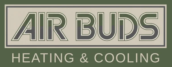 Air Buds Heating & Cooling logo in green and beige text