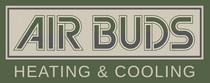 Air Buds Heating & Cooling logo in green and beige text