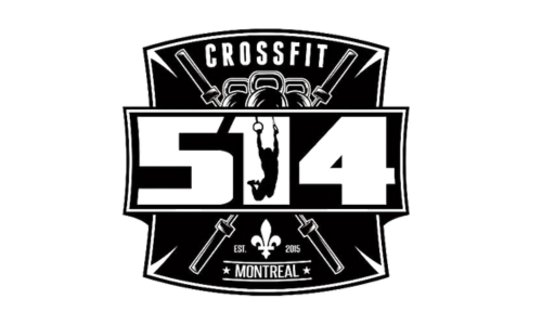 Un logo noir et blanc pour crossfit 514 montréal