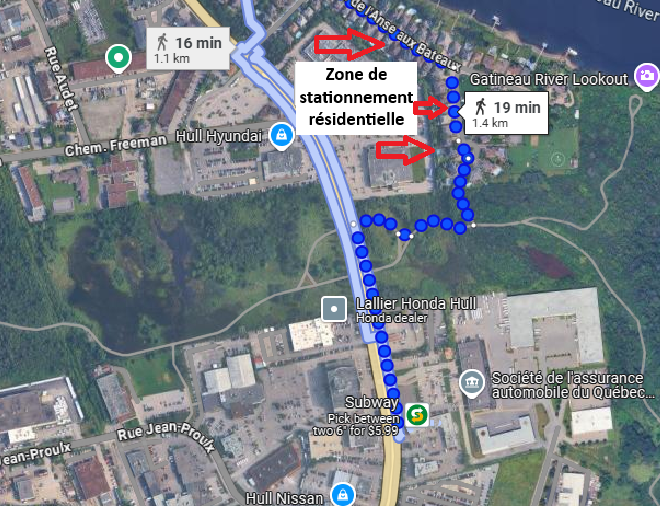 carte de parcours Gatineau 2025