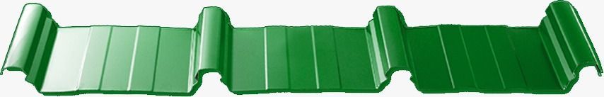 Green Clip Lock 710 roofing sheet showing the raised locking ribs