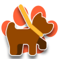Orange and brown dog icon with a yellow pencil, suggesting drawing or editing