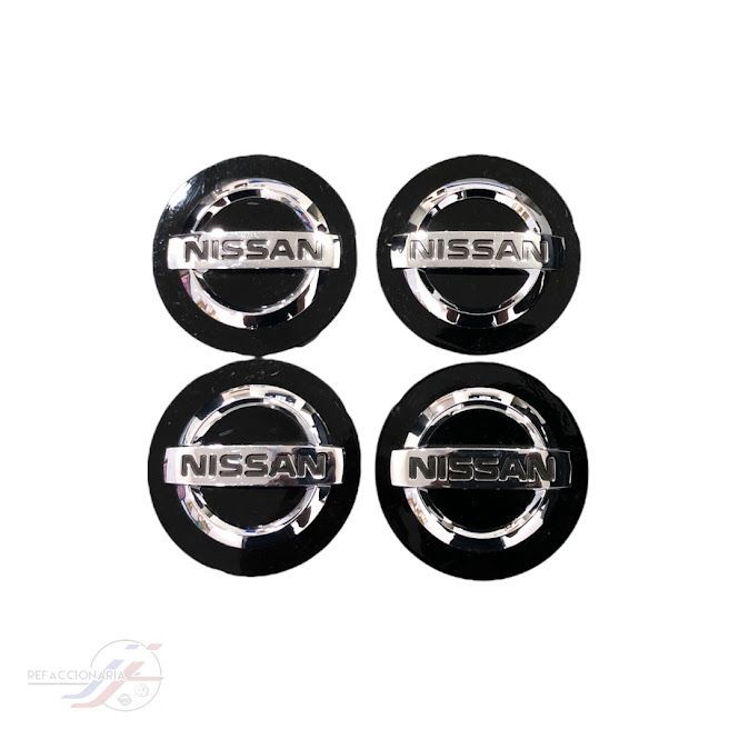 4 Tapas Centro Rin 54mm Nissan Versa, Maxima, Sentra Negro