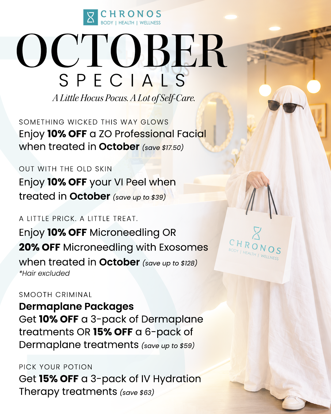 Chronos October specials in Metairie and New Orleans