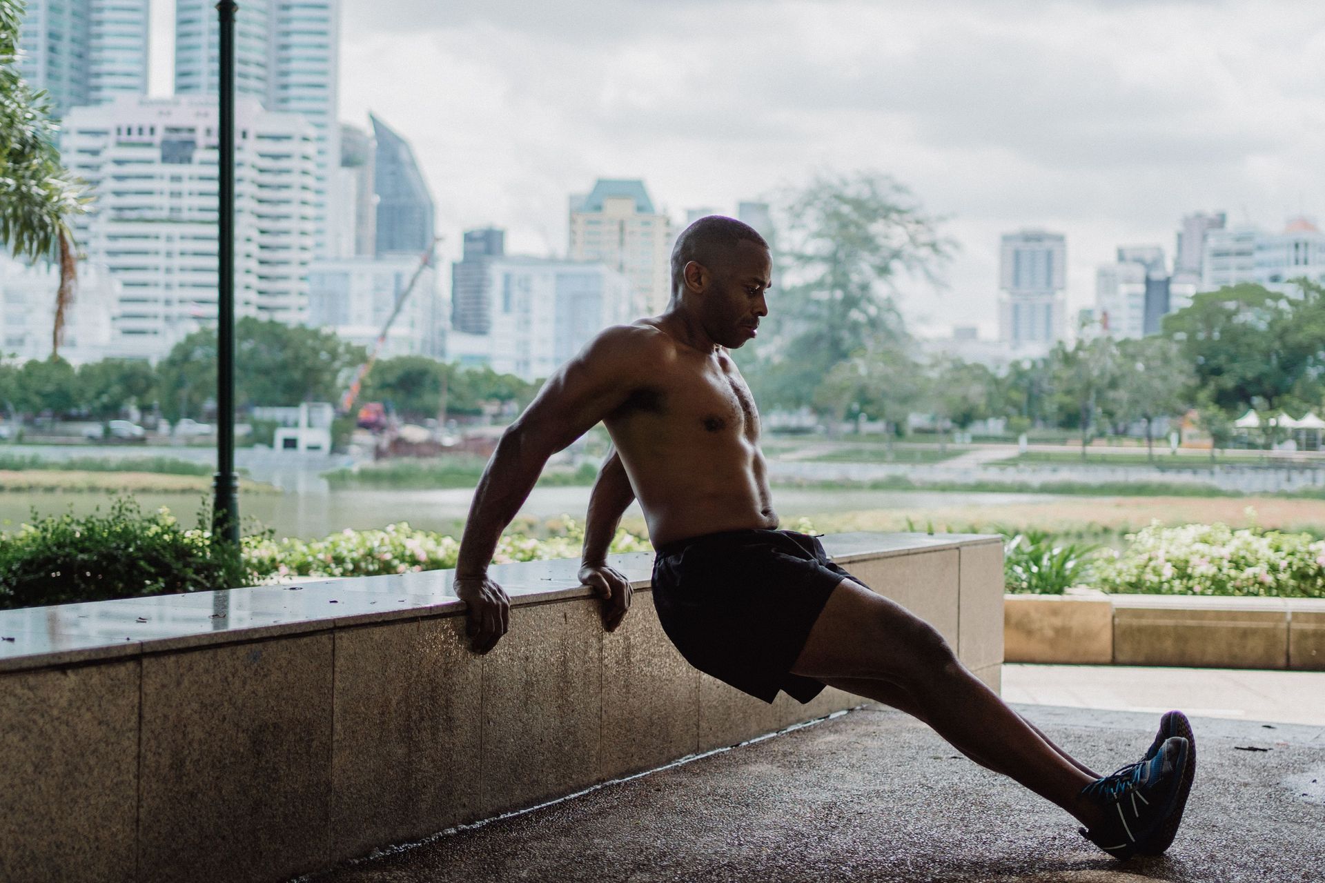 Healthy man exercising as part of a proactive approach to men's health and healthy aging.