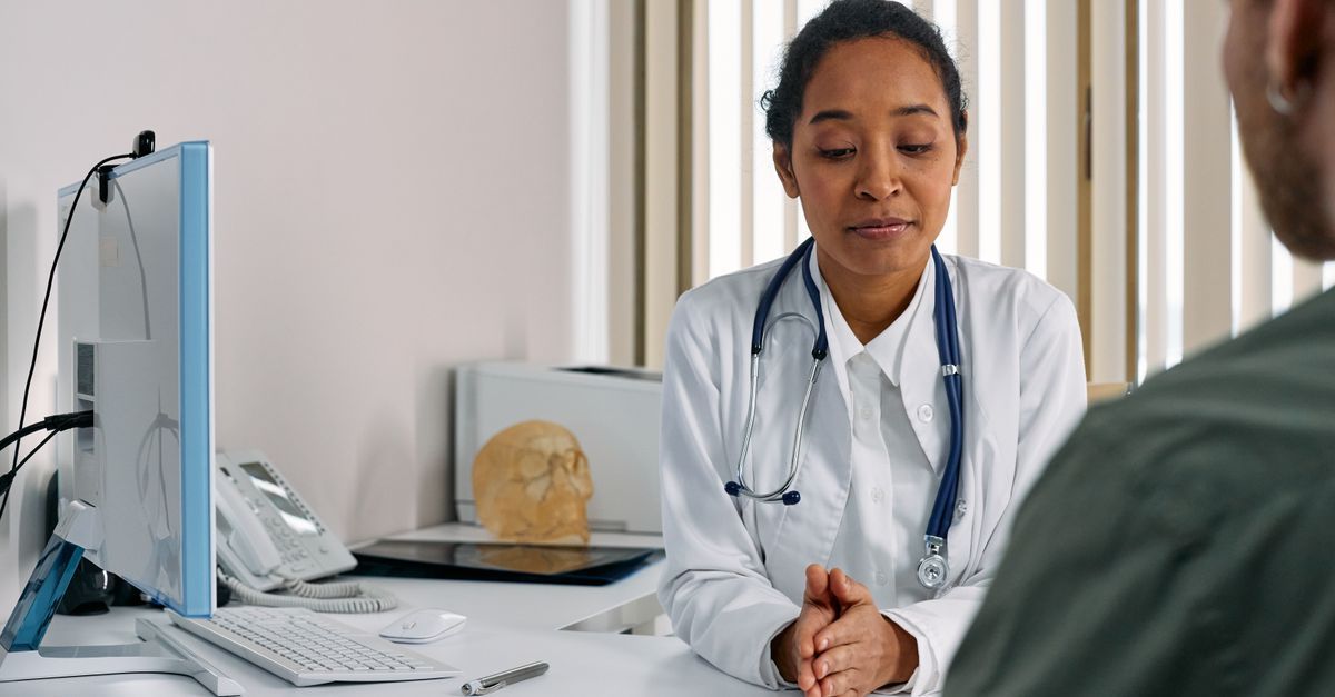 Physician discussing testosterone therapy for low libido in menopause with a patient