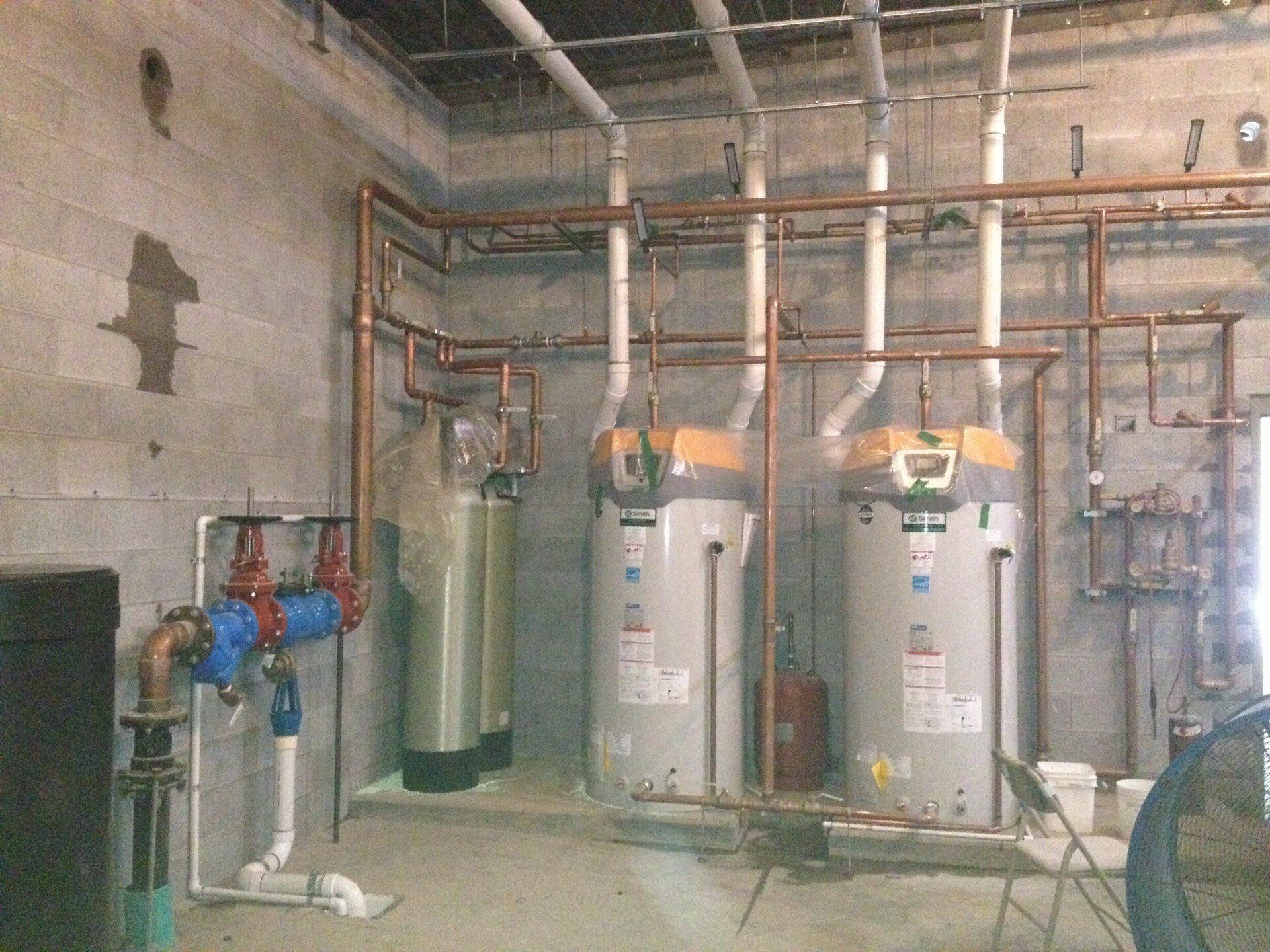 Mechanical Room at St. John Paul School — Owensboro, KY — Hagerman Plumbing & Heating