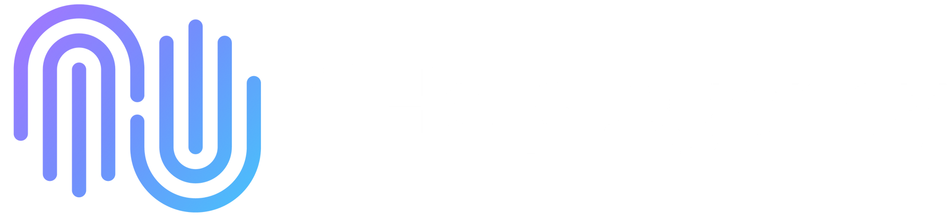 AiHelp Logo vertical white global sections on header and footer