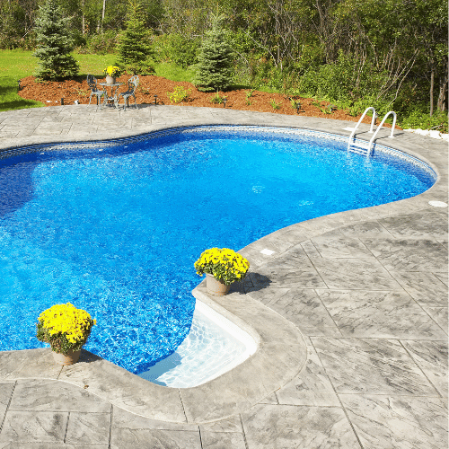 cheap decorative concrete pool surround install dallas texas