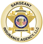Sargeant Insurance Agency logo with gold badge and text for Silver Lining Insurance Services on white background