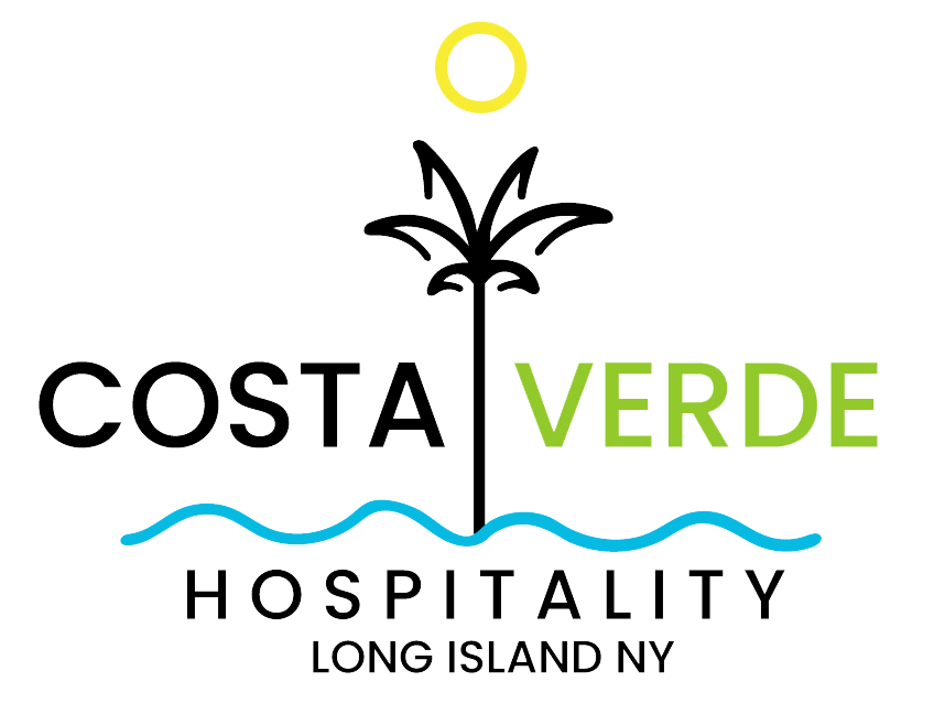 A logo for costa verde hospitality long island ny