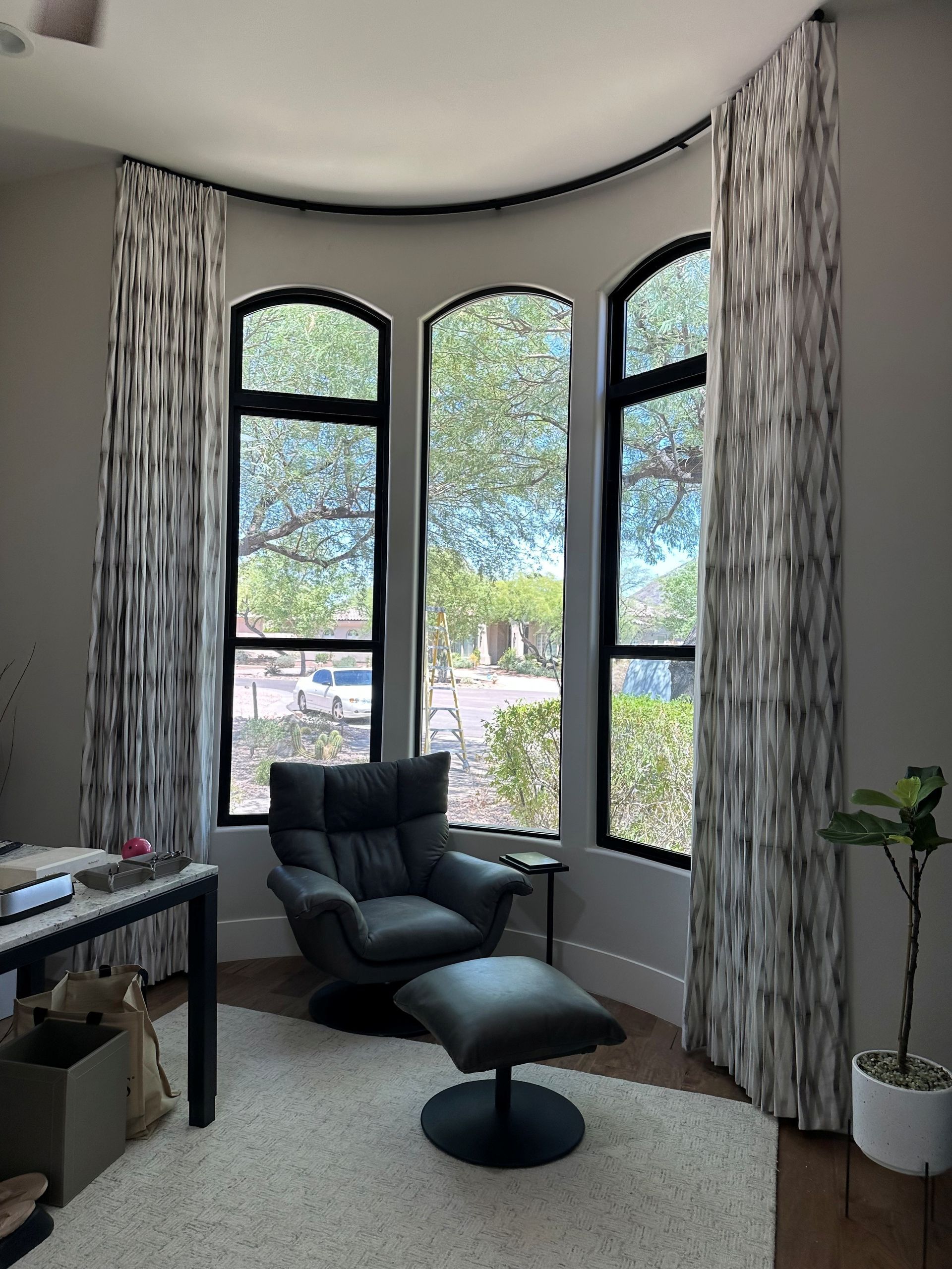 office curved curtains