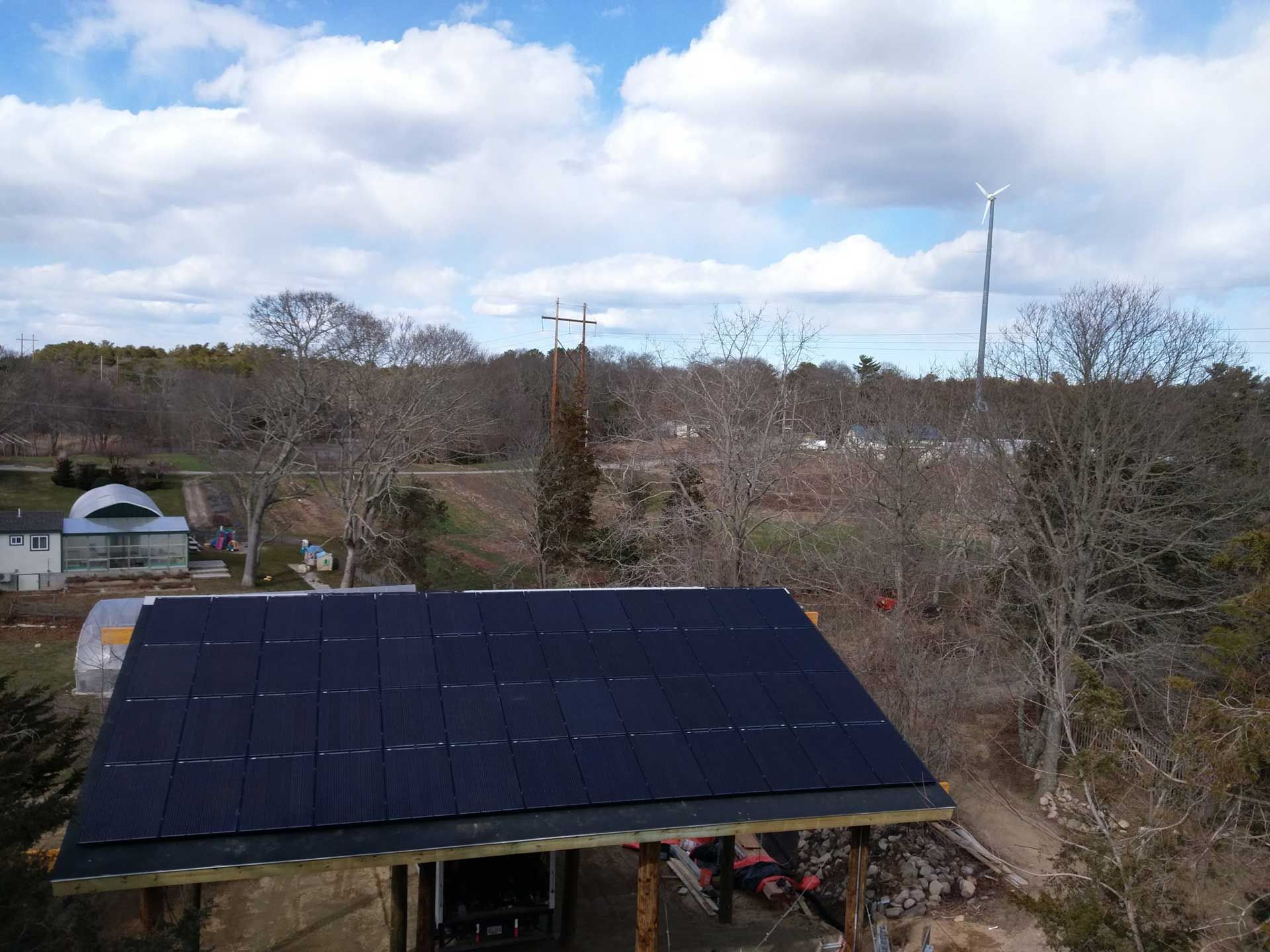 Solar Pole Barn in Falmouth