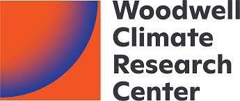 Woodwell Climate Research Center logo with orange and blue graphic and black text