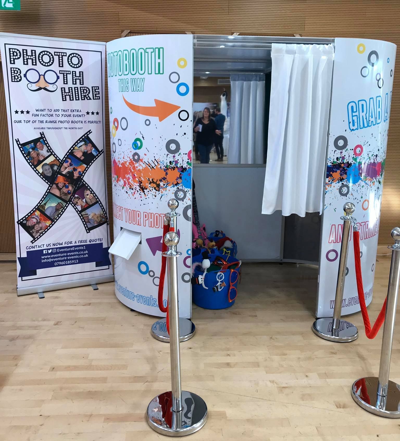 Photo of the Photo Booth set up for a 30th party in Jarrow.