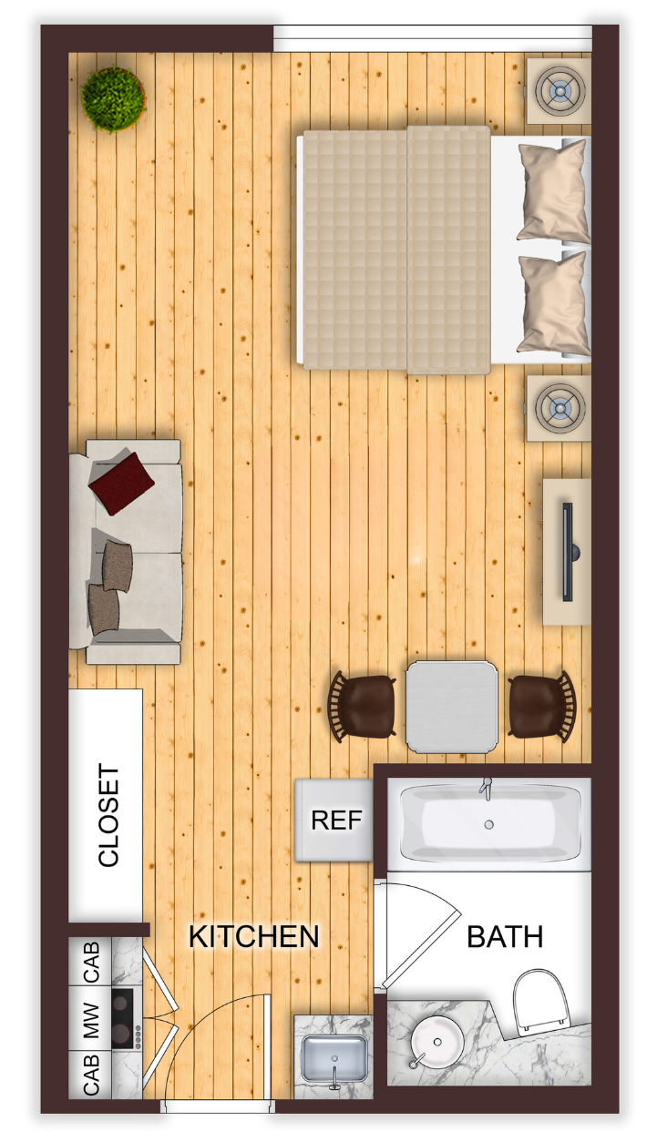 The McCoy @ 8035 Apartments For Rent Floor Plan