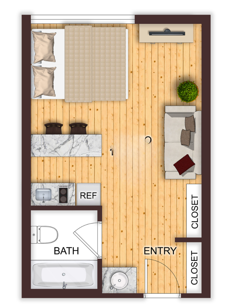 The McCoy @ 8035 Apartments For Rent Floor Plan