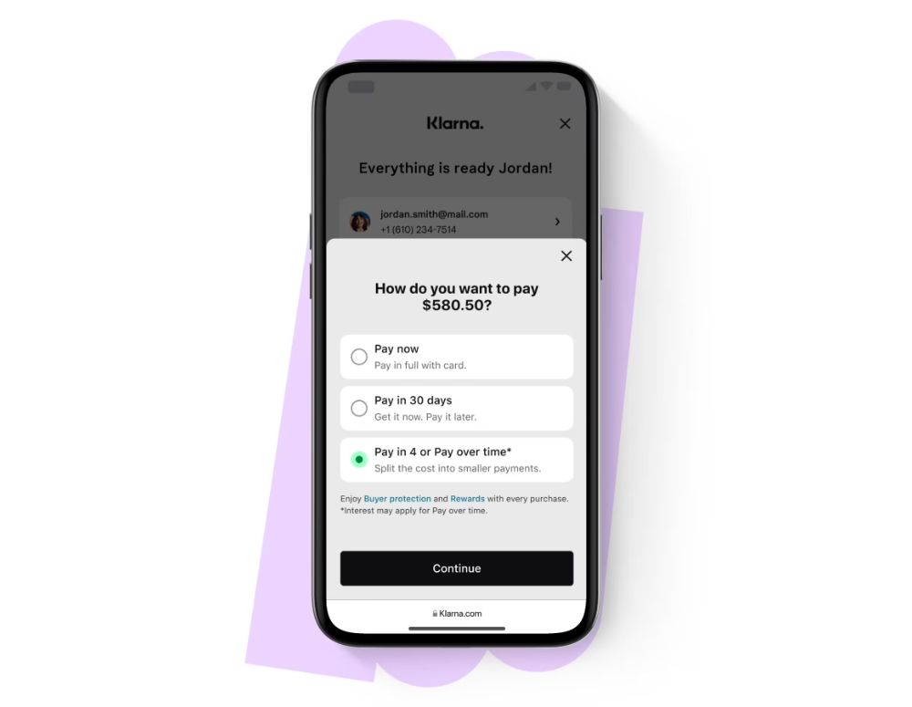 Klarna Buy Now, Pay Later