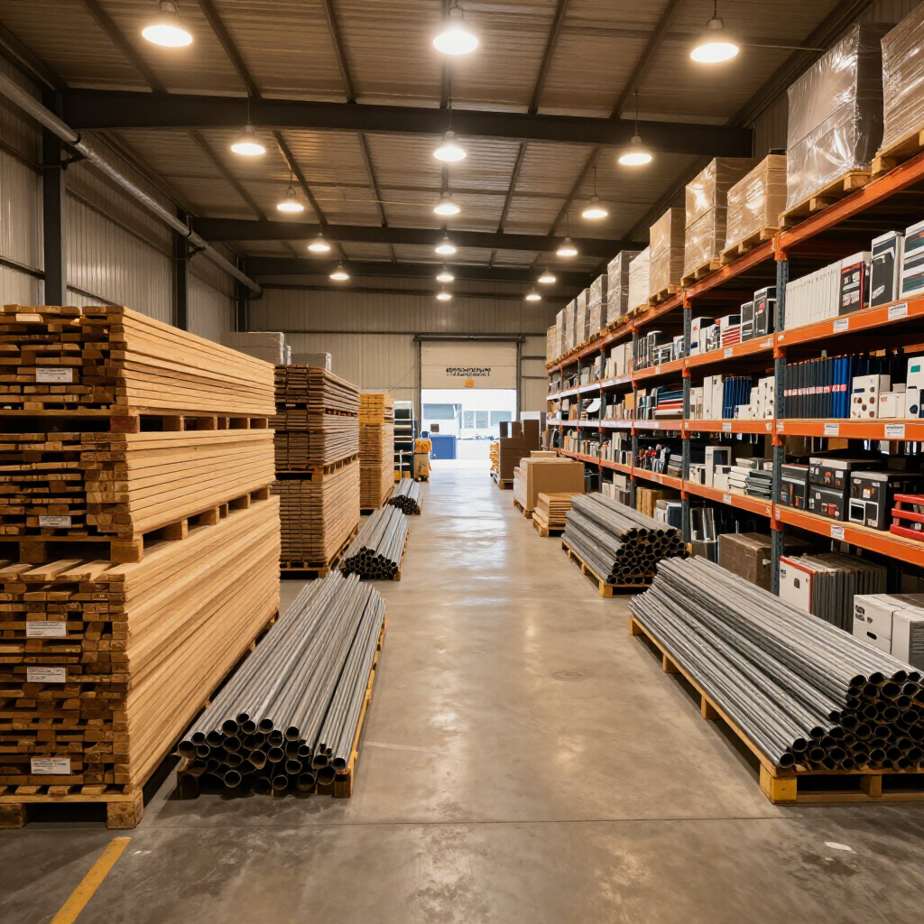 Bodega de materiales organizada