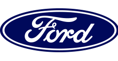 Ford oval logo in white script on a blue oval background