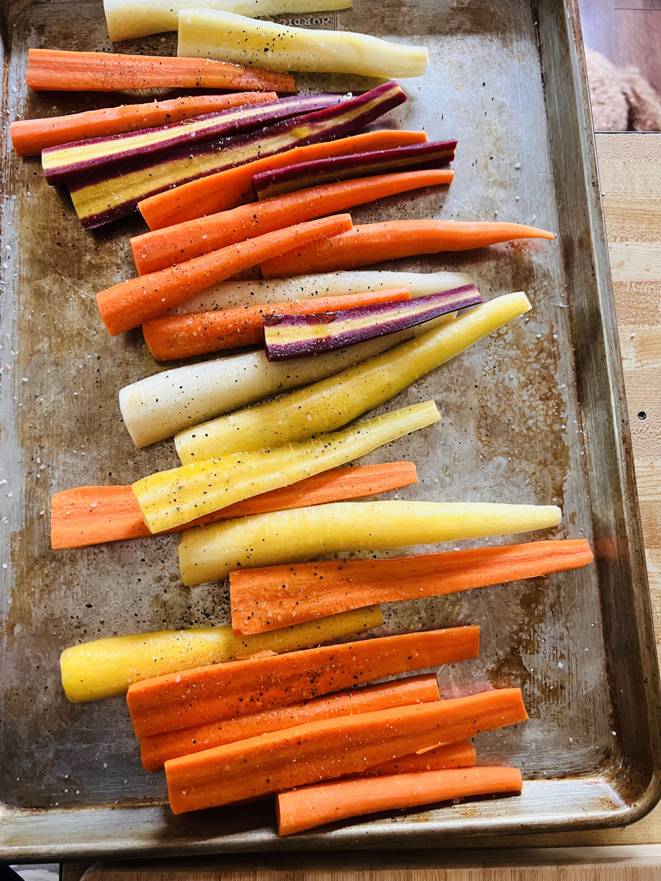 Roasted Carrots for Meal Prep From Honey Puddle Food & Farm in Hallsville, MO.