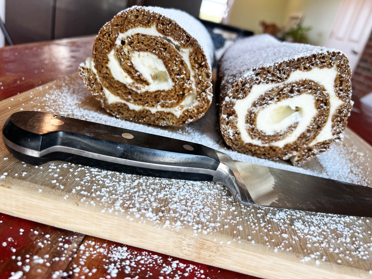 A Swiss Roll Baked Desert From Honey Puddle Food & Farm in Hallsville, MO.