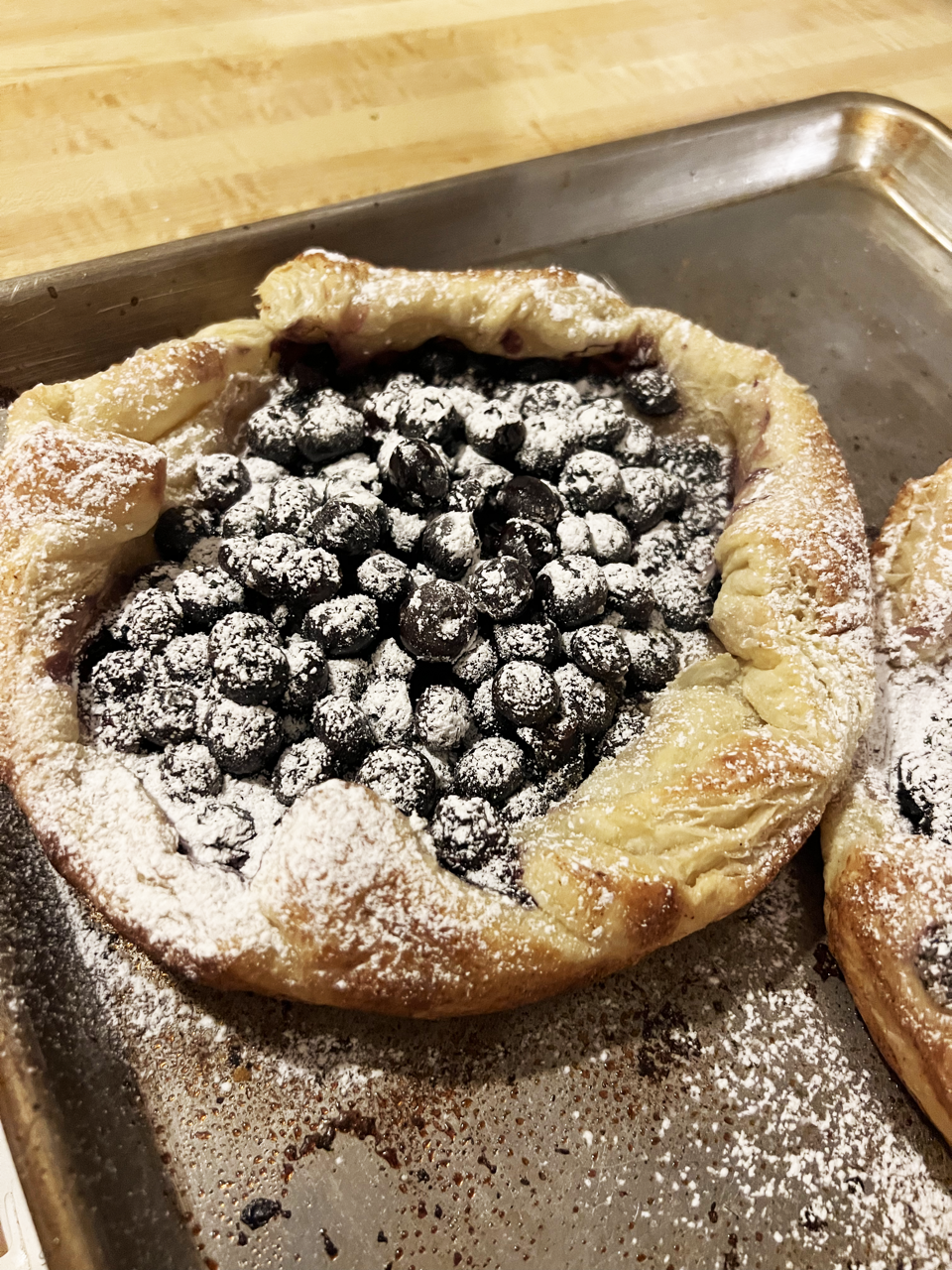 A Rustic Blueberry Tarte Made by Honey Puddle Food & Farms Meal Prep Service in Hallsville, MO.