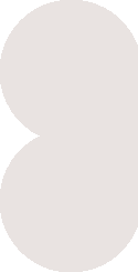 Two overlapping pale beige circles forming a vertical figure-eight shape on a white background