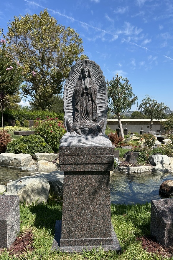 Niche Pedestal Our Lady of Guadalupe - Our Lady's Serenity Garden Queen of Heaven Cemetery Rowland Heights