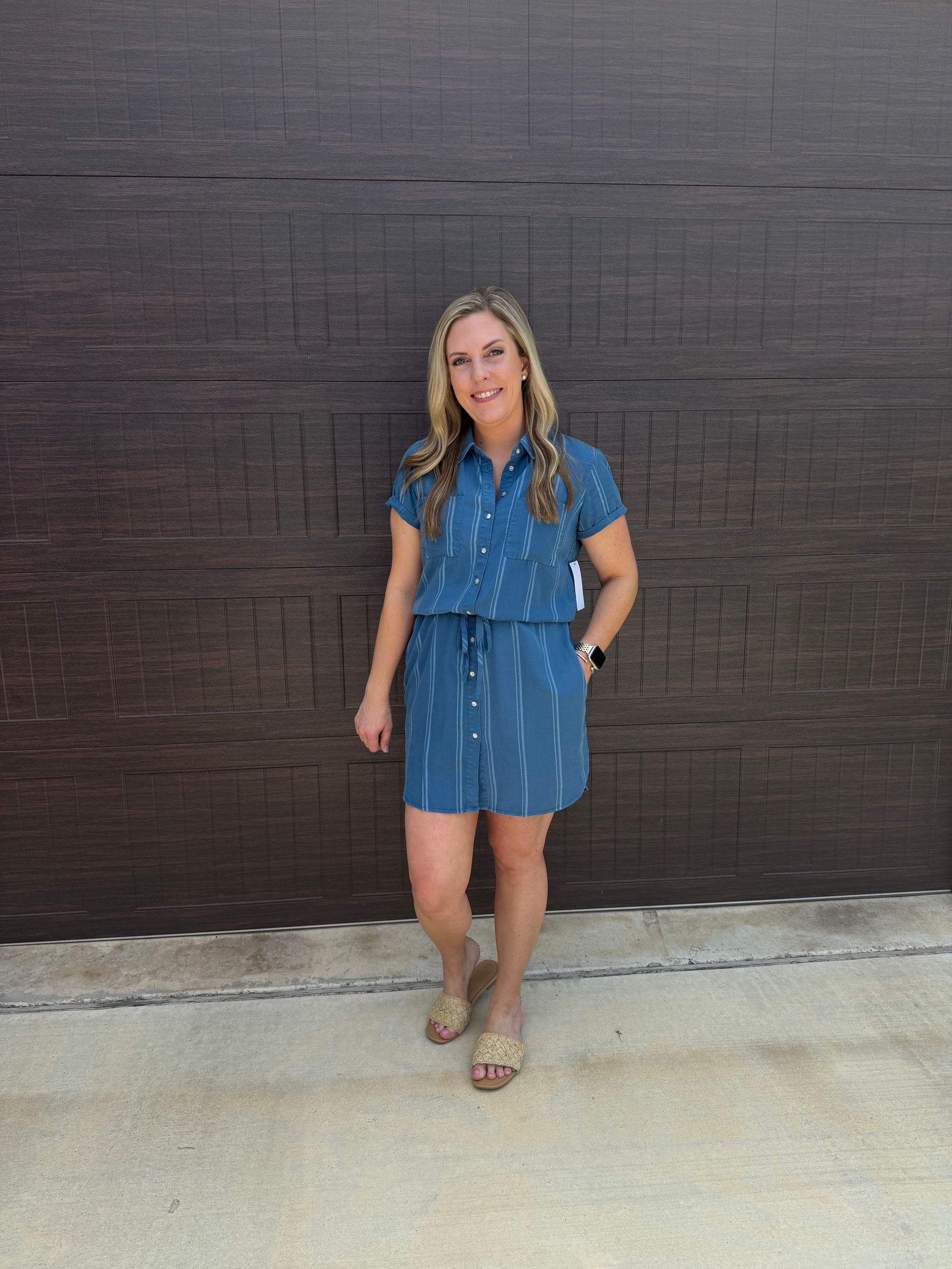 Amour Soleil Studded Shirt Dress
