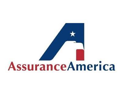 Assurance America logo: blue and red