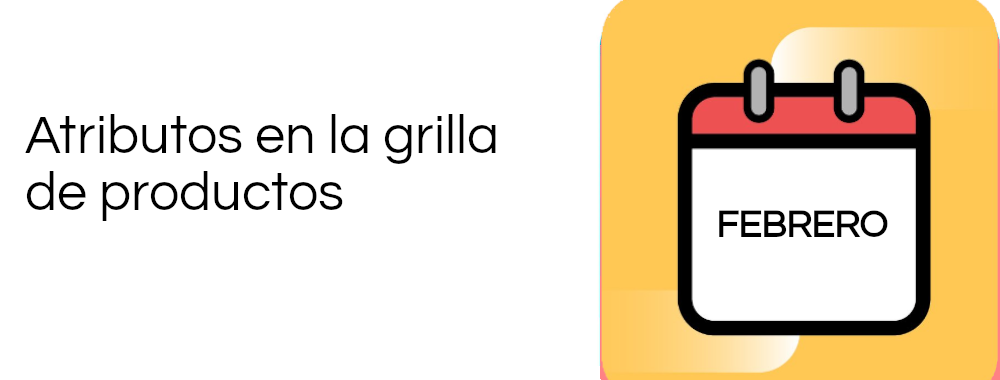 atributos en la grilla de productos