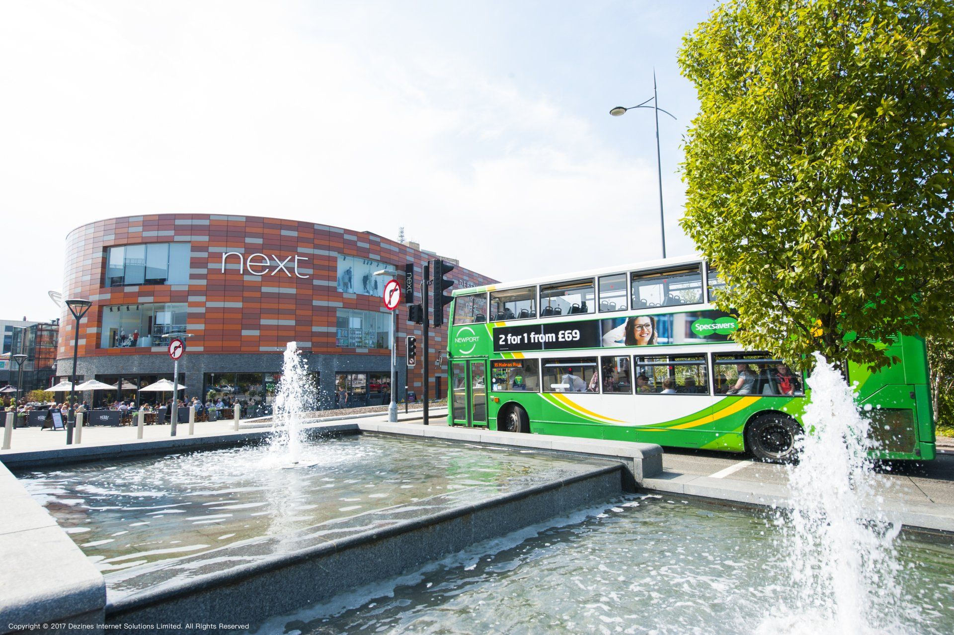 Newport Bus at Friars Walk, Kingsway, Newport adjacent to Friars Walk Shopping Centre