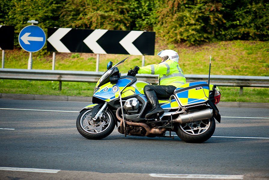 West Midlands Police providing diplomatic escort, approaching the Celtic Manor Resort, Newport, Wales.