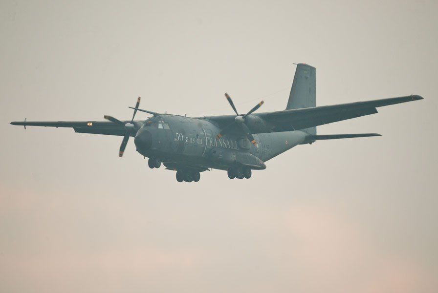 President of France Francois Hollande - Airbus C295 final approach, Cardiff International Airport, Wales.