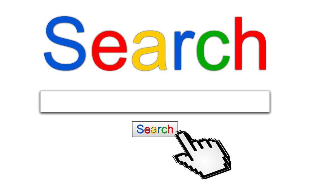 A computer screen with the word search on it