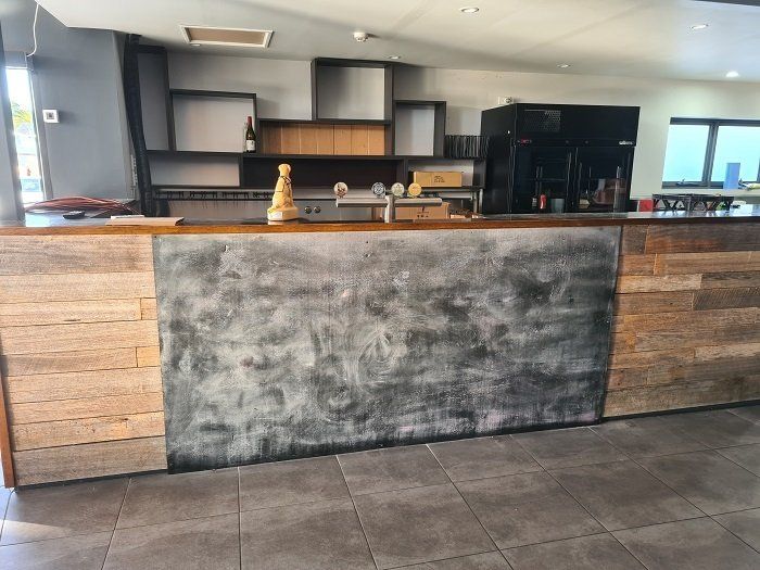 bar with facade carpentry and maintence