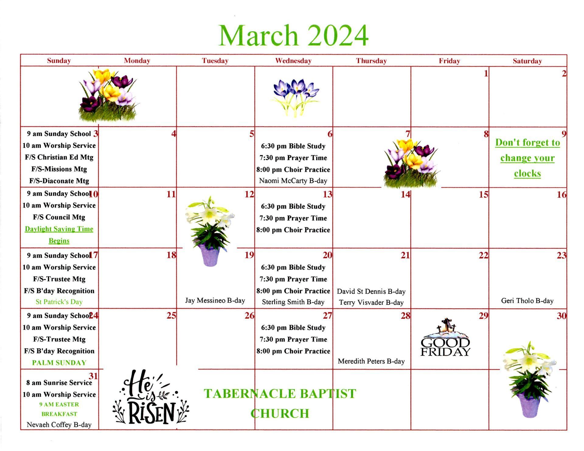 March 2024 Calendar