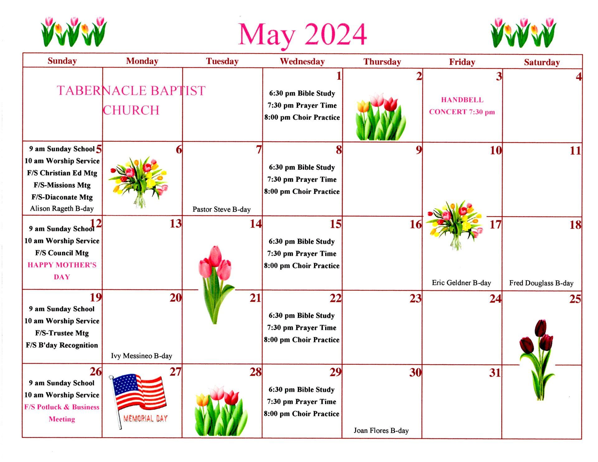 May 2024 Calendar