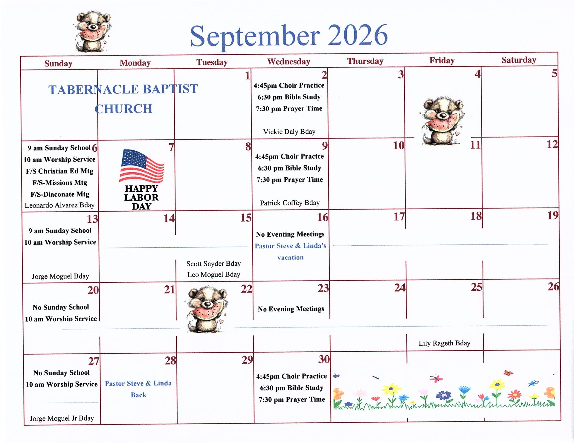 September 2026 Calendar
