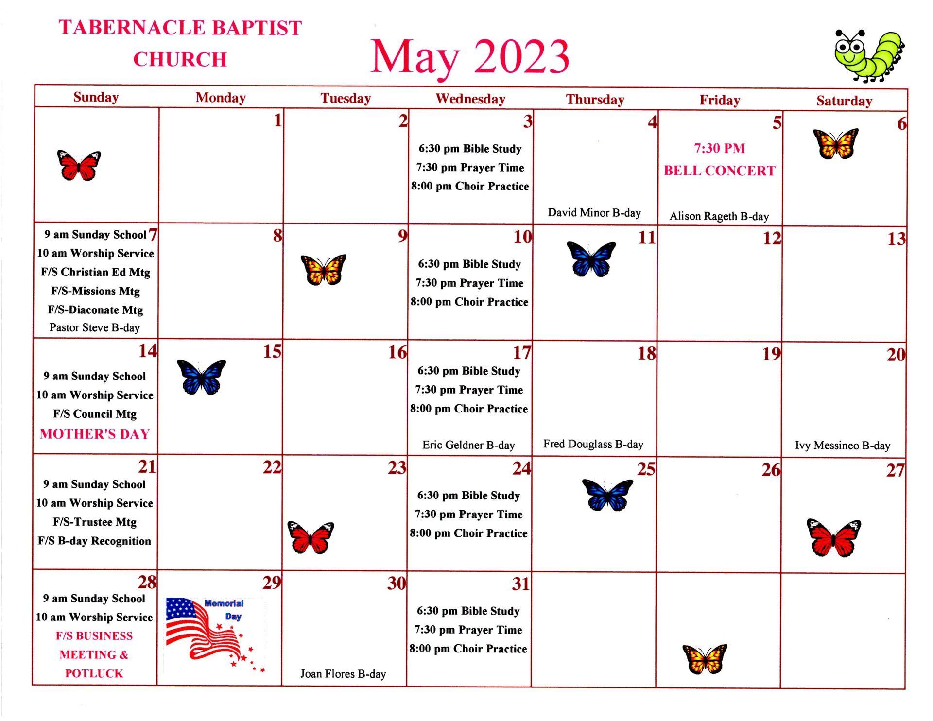 May 2023 Calendar