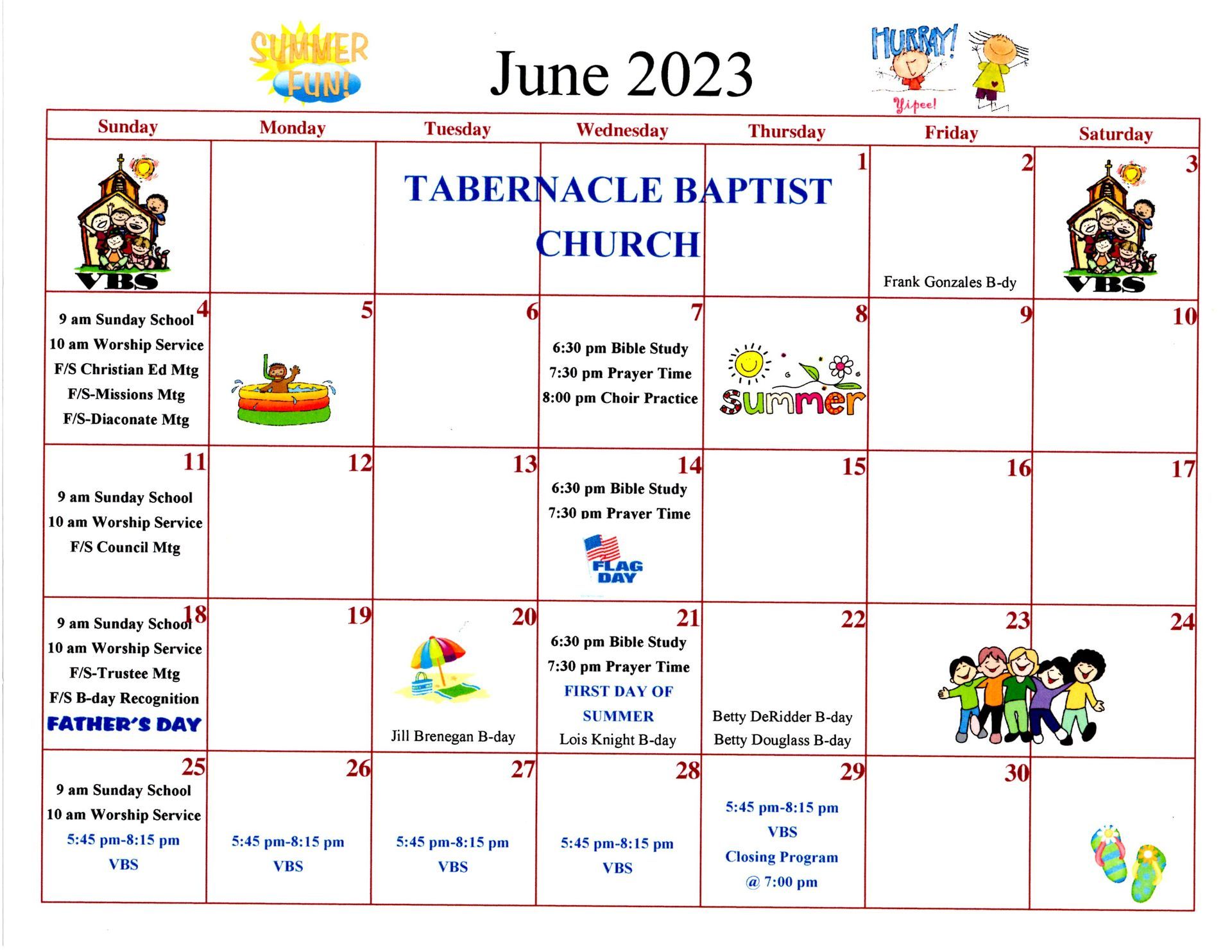 June 2023 Calendar