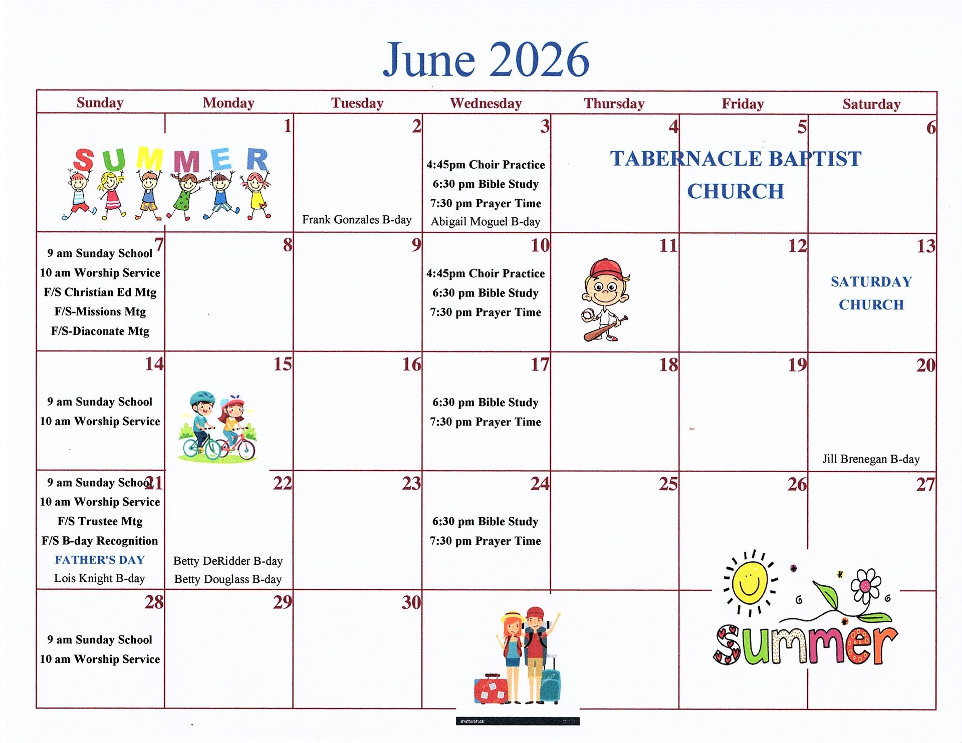 June 2026 Calendar