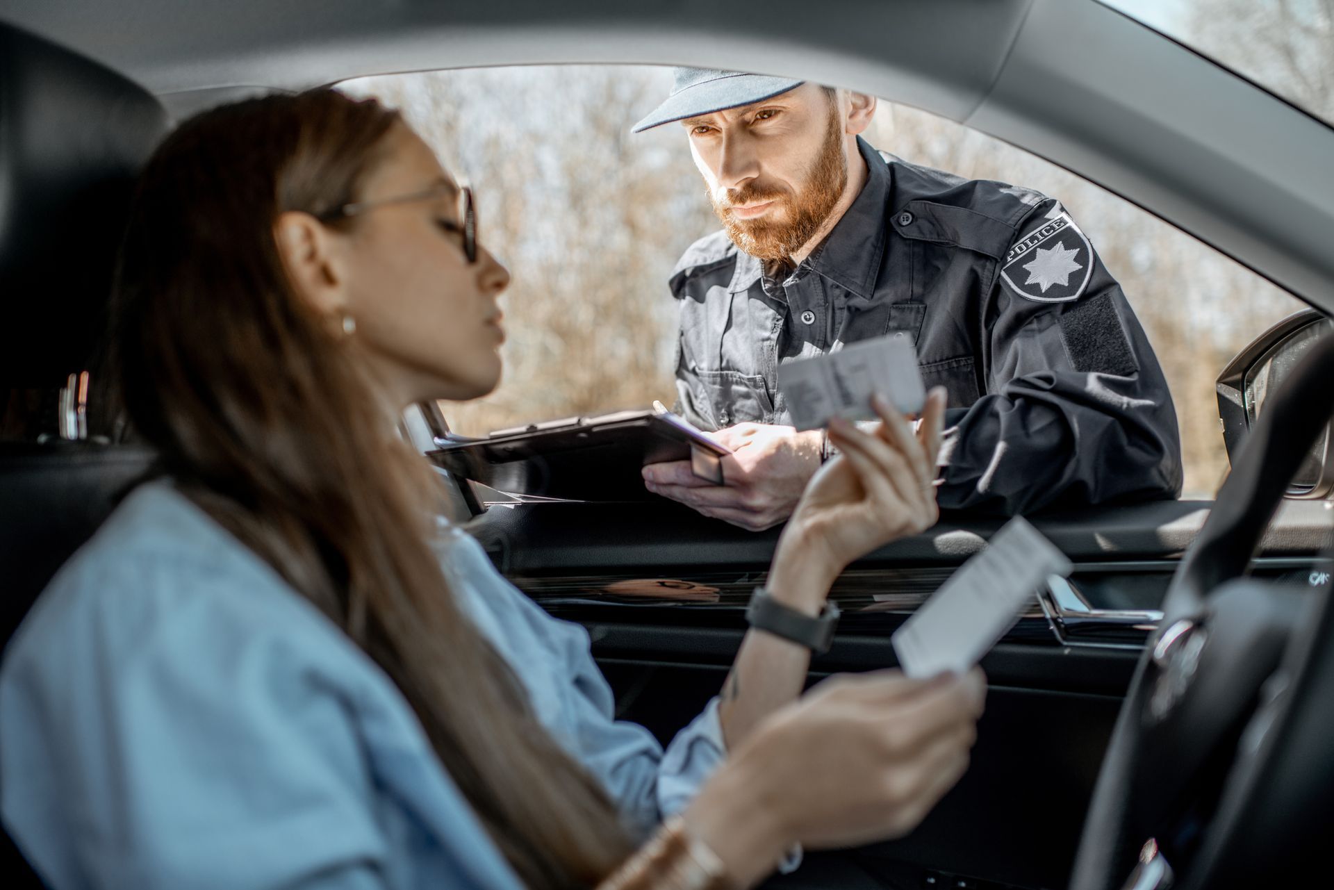Woman traffic ticket