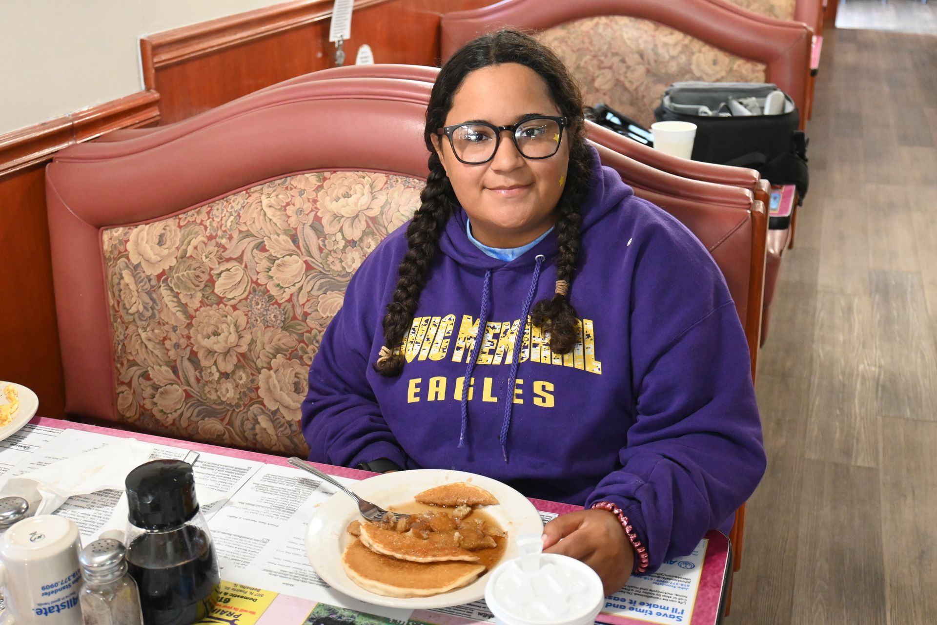 eating breakfast at eagles nest