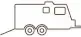 The back of a rv is shown with the door open.